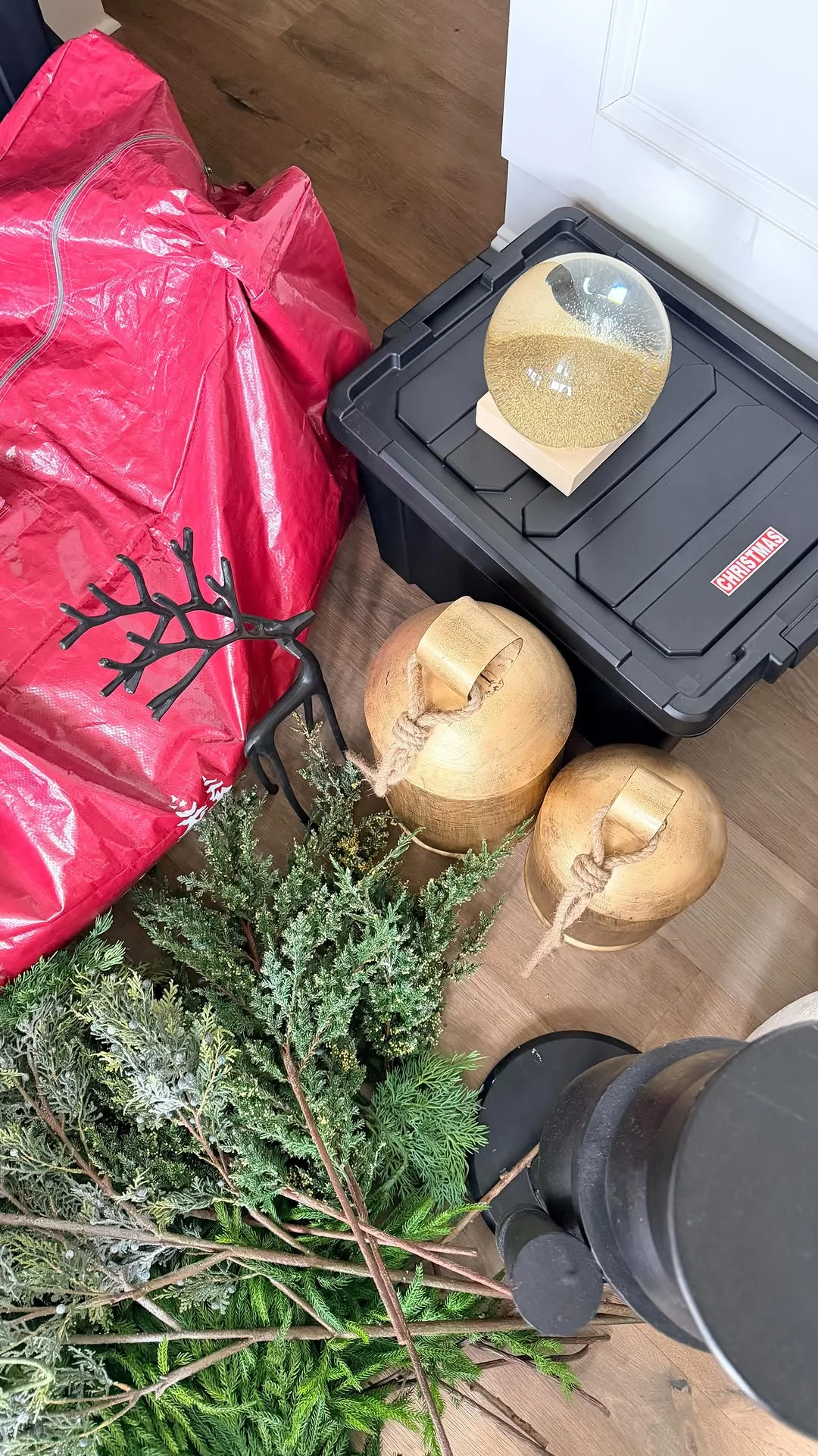 As much as I love it… it’s time to put Christmas away! 🕯️🤍🎄📦 

#asmr #christmastakedown #organizedhome #reset #momlife