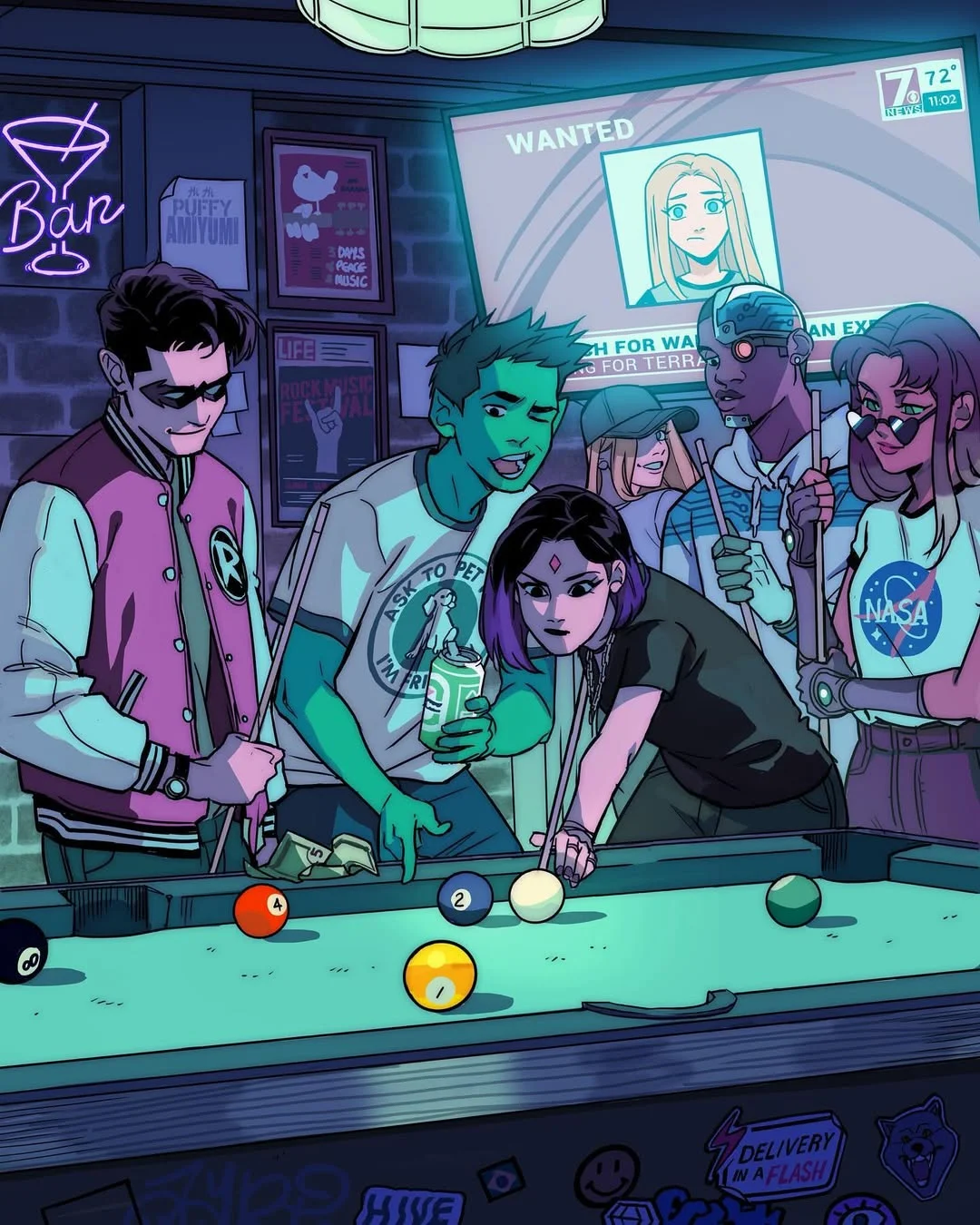 playing pool 🎱
#teentitans #terra #raven #beastboy #comics #sliceoflife 
hey all, I think this is the longest I’ve ever been without posting. I’ve been recovering from a surgery on an infected wound that made it impossible for me to draw for a while. I’m almost 100%, so you can expect to see me here more often 💪