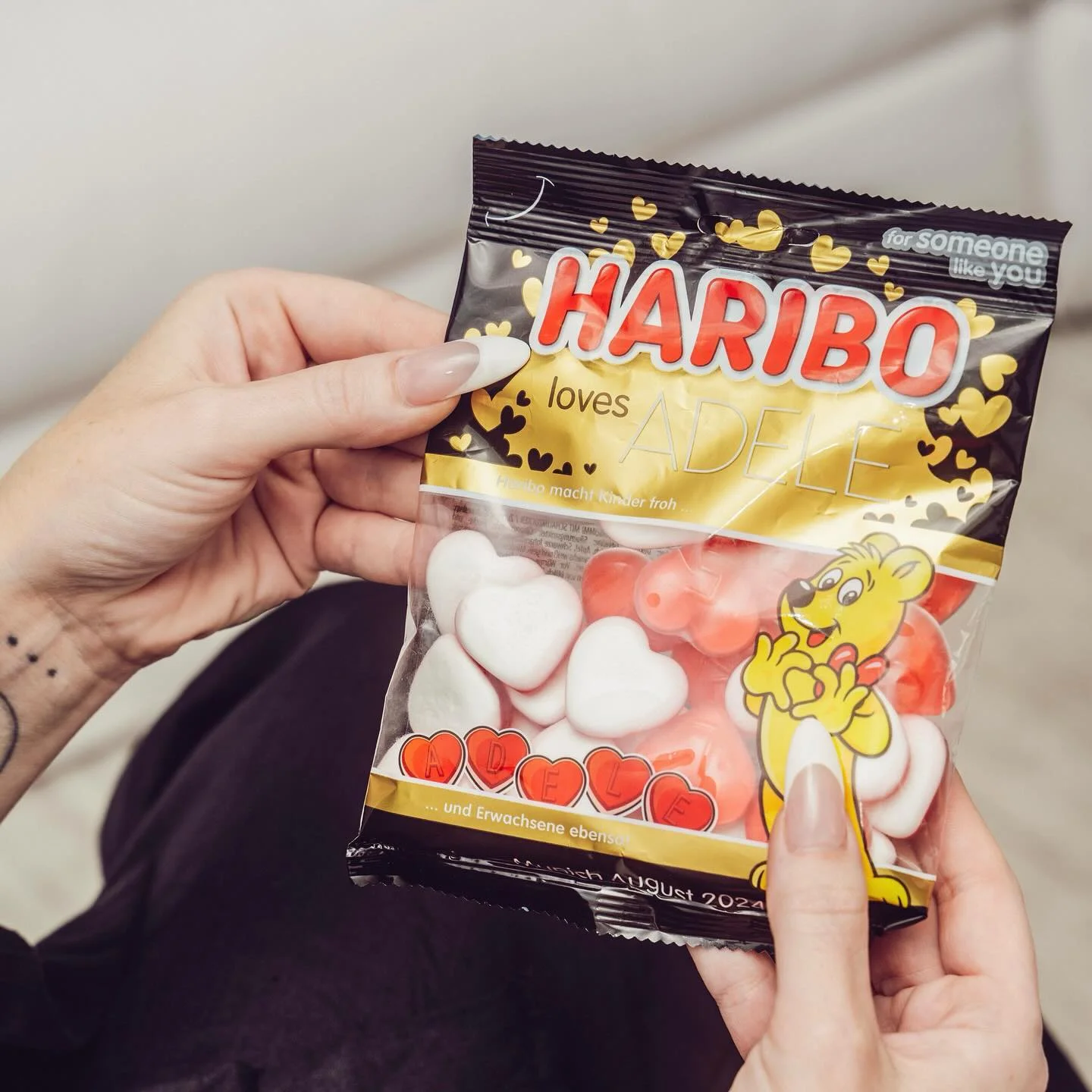 Haribo made me my very own pack of sweets for me 😭 you’ll be able to grab a pack in the merch stores in Munich if you have a sweet tooth like me! Not long to go now ♥️