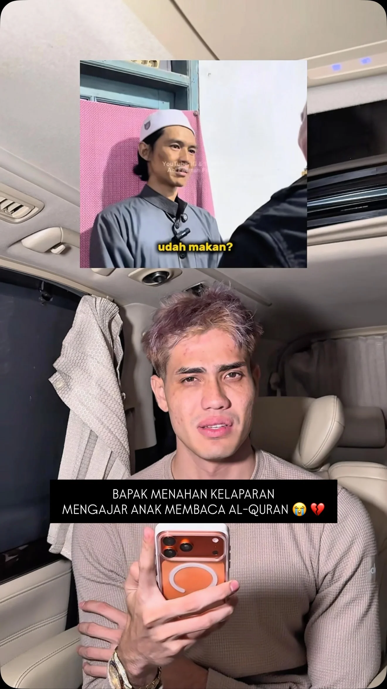 seorang bapak menahan lapar demi mengajar anak mengaji al-Quran 💔😭

#bandung