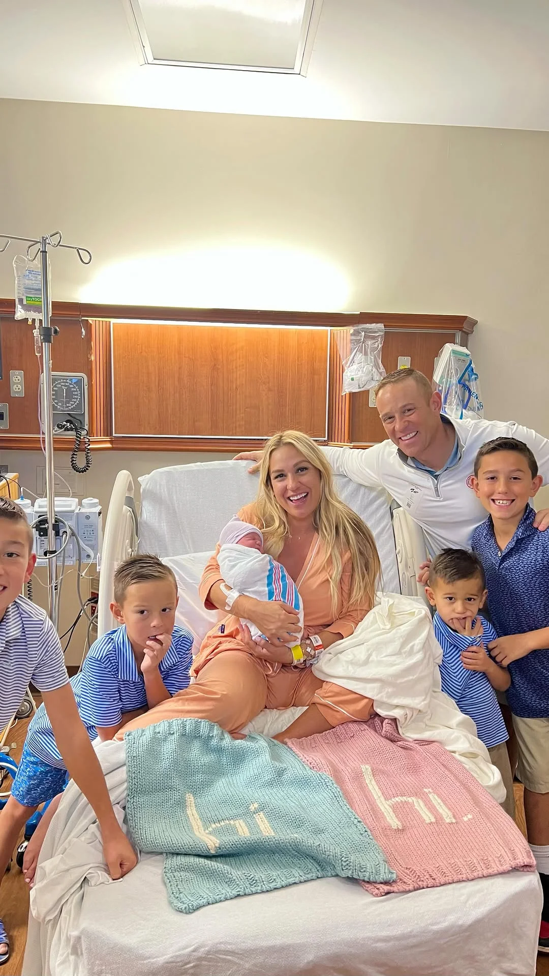 Boys reactions are a ✨core memory ✨. Can’t wait to officially introduce her soon! We’re headed home!! #babynumber5