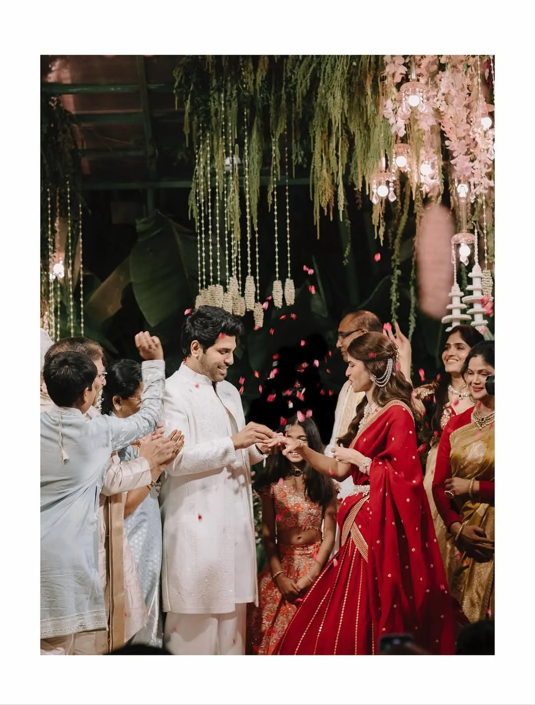 Grand celebrations at home begin! 

A new addition to the family! 💫
We’ve been waiting for this joyful moment for a while…

Congratulations to my sweetest brother, @allusirish, and a warm welcome to the family, #Nayanika! 🤗 

Wishing you both a beautiful new beginning filled with love and happiness! 🖤