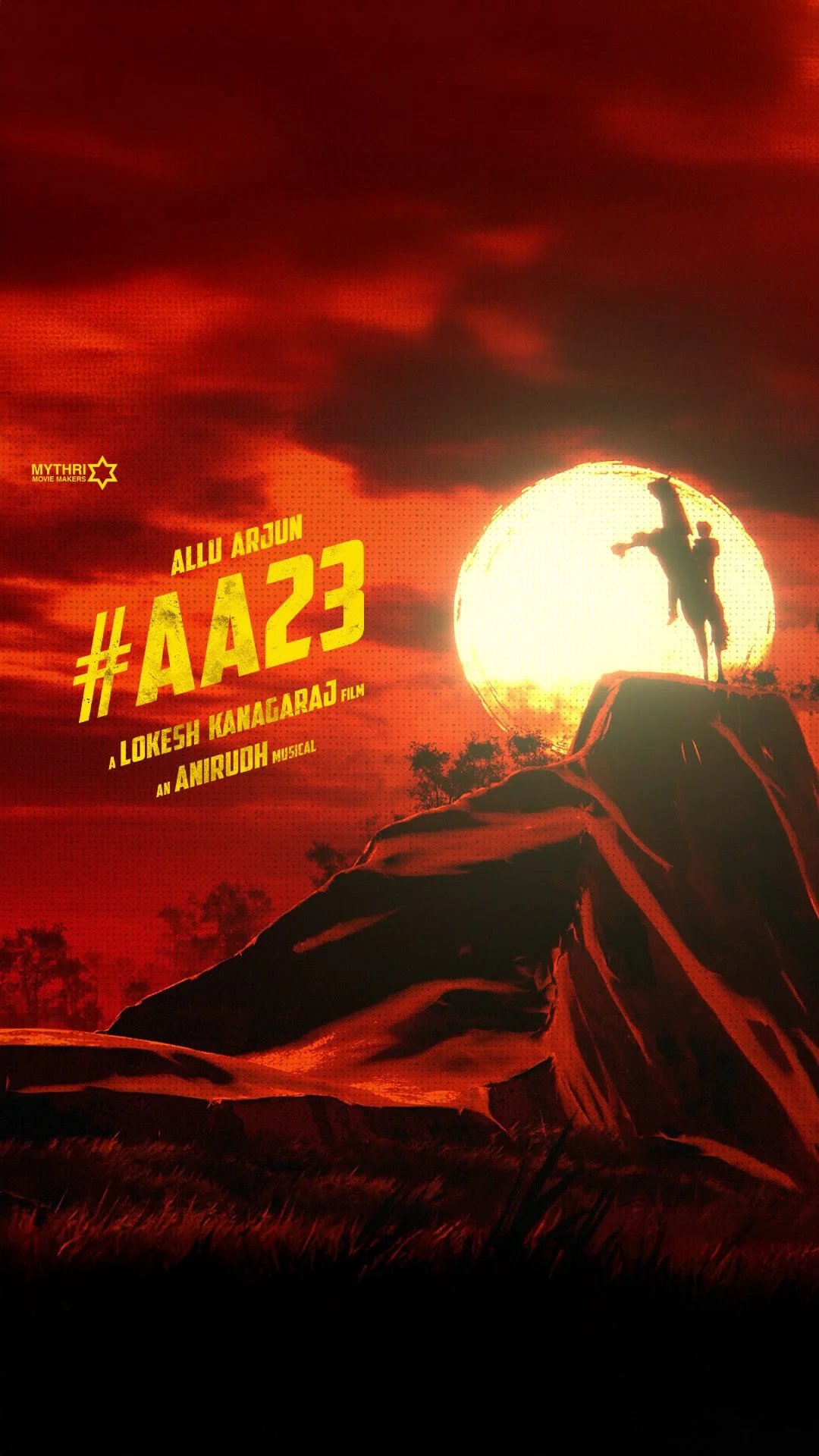 I SAY 23 
Goin on a spree 
Low-Key G 
Locked in mentally 
That’s a guarantee ! 

Excited about the new journey with the Maverick @lokesh.kanagaraj garu 🔥 

& at last with brother @anirudhofficial ❤️‍🔥

Can’t wait for this one 🖤

#AALoki #AA23 #LK07 @mythriofficial