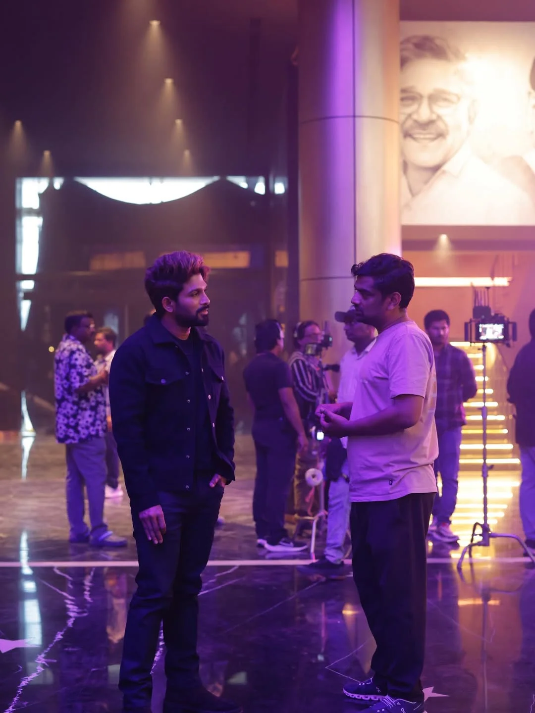 Had an amazing time working with @gowtamnaidu for a promotional ad for @allu.cinemas 🖤

I truly appreciate the vision, sincerity, and class he brings to his work.

Thank you so much for doing this with genuine warmth and affection. 

Excited for everyone to witness what we’ve created.