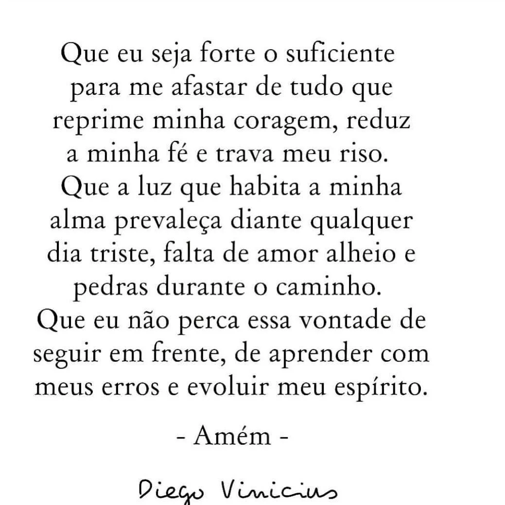 Que nenhum medo seja maior que minha FÉ na VIDA e em DEUS. 🕊❤️🙏